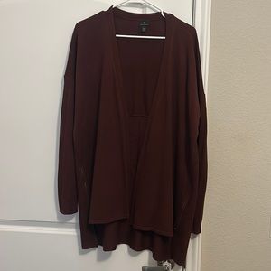 Long Cardigan Maroon Size XXL